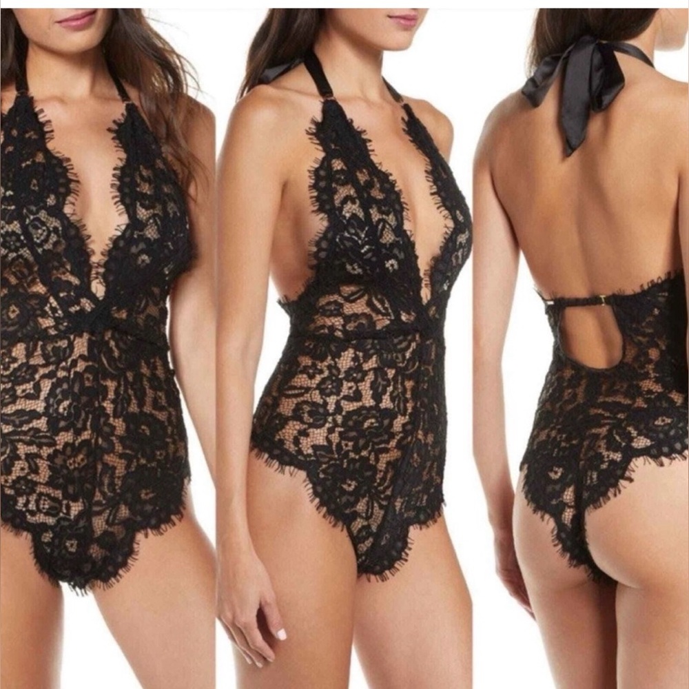 Bluebella incredible chic Black Lace Bodysuit with someone or themselves.